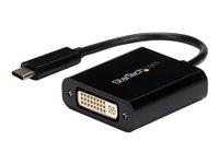 StarTech.com USB-C till DVI-adapter - Video/USB-adapter - 24 pin USB-C (hane) till DVI-I (hona) - Thunderbolt 3 - 1920 x 1200 (WUXGA) stöd - svart - för P/N: BNDTB10GI, BNDTB210GSFP, BNDTB410GSFP, BNDTB4M2E1, BNDTBUSB3142, TB4CDOCK CDP2DVI