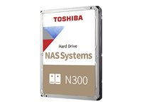 Toshiba N300 NAS - Hårddisk - 8 TB - inbyggd - 3.5" - SATA 6Gb/s - 7200 rpm - buffert: 256 MB HDWG480UZSVA