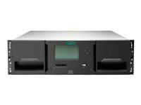 HPE Storage MSL3040 - Bandbibliotek - 720 TB / 1.8 PB - platser: 40 - LTO Ultrium (18 TB / 45 TB) x 1 - Ultrium 9 - högsta antal enheter: 3 - Fibre Channel - kan monteras i rack - 3U - streckkodsläsare, kryptering P84147-B25