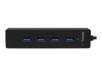 StarTech.com 4-Port USB 3.0 Hub with Built-in Cable - SuperSpeed Laptop USB Hub - Portable USB Splitter - Mini USB Hub (ST4300PBU3) - Hubb - 4 x SuperSpeed USB 3.0 - skrivbordsmodell - för P/N: FCREADMICRO3, MSDREADU3CA ST4300PBU3