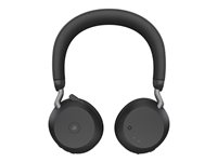 Jabra Evolve2 75 - Headset - på örat - Bluetooth - trådlös - aktiv brusradering - USB-A - ljudisolerande - svart - Certifierad för Microsoft-teams 27599-999-999