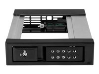 StarTech.com 5.25" to 3.5" Trayless Hard Drive Hot Swap Bay - Removable Hard Drive Bay for 3.5" SATA/SAS Drives - Aluminum (HSB1SATSASBA) - Adapter för lagringsfack - 5,25 tum till 3,5 tum - för P/N: 25SATSAS35HD HSB1SATSASBA
