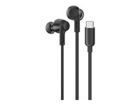 Belkin SoundForm - Hörlurar med mikrofon - inuti örat - kabelansluten - aktiv brusradering - USB-C - ljudisolerande - svart G3H0003HQBK