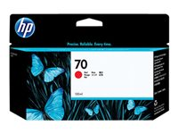 HP 70 - 130 ml - röd - original - bläckpatron - för DesignJet HD Pro MFP, T120, Z2100, Z3100, Z3100ps, Z3200, Z3200ps, Z5200, Z5400 C9456A