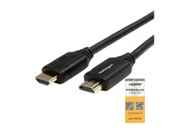 StarTech.com Premium Höghastighets HDMI-kabel med Ethernet - 4K 60 Hz - 0,5 m - HDMI-kabel med Ethernet - HDMI hane till HDMI hane - 50 cm - svart - för P/N: KITBXDOCKPEU, KITBXDOCKPNA, KITBXDOCKPUK, KITBZDOCK, USBC-HDMI-CDP2HD4K60 HDMM50CMP