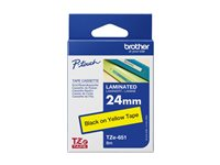 Brother TZe-651 - Standardlim - svart på gult - Rulle ( 2,4 cm x 8 m) 1 kassett(er) bandlaminat - för Brother PT-D600; P-Touch PT-1880, D450, D800, E550, E800, P900, P950; P-Touch EDGE PT-P750 TZE651