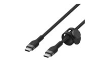 Belkin BoostCharge - USB-kabel - 24 pin USB-C (hane) till 24 pin USB-C (hane) - 3 m - svart CAB011BT3MBK