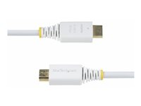 StarTech.com 6ft (1.8m) Premium Certified High Speed HDMI Cable, 4K60Hz - Premium hög hastighet - HDMI-kabel med Ethernet - HDMI hane till HDMI hane - 1.8 m - skärmad - vit - passiv, 4K60Hz UHD-stöd, 2K144Hz stöd, HDR10-stöd HDMI2-CABLE-4K60-6FW