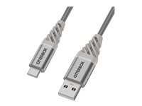 OtterBox Premium - USB-kabel - 24 pin USB-C (hane) till USB (hane) - USB 2.0 - 3 A - 1 m - molnhimmelfärgad vit 78-52539