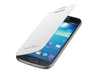 Samsung Flip Cover EF-FI919B - Vikbart fodral för mobiltelefon - vit - för Galaxy S4 Mini EF-FI919BWEGWW