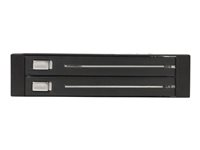 StarTech.com 2 enheter 2,5" hyllfri hot swap SATA med flyttbara bakpanelshyllor - Adapter för lagringsfack - svart HSB220SAT25B