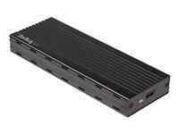 StarTech.com USB-C 10 Gbit/s till M.2 NVMe SSD-inneslutning - Bärbart externt M.2 NGFF PCIe-aluminiumhölje - 1 GB/s Läs/skriv - Stöder 2230, 2242, 2260, 2280 - TB3-kompatibel - Mac och PC - Förvaringslåda - M.2 - M.2 Card - USB 3.1 (Gen 2) - svart M2E1BMU31C