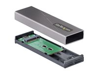 StarTech.com USB-C 10Gbps to M.2 NVMe or M.2 SATA SSD Enclosure, Tool-free M.2 PCIe/SATA NGFF SSD Enclosure, Portable Aluminum Case, USB Type-C & USB-A Host Cables, For 2230/2242/2260/2280 - Works w/ Thunderbolt 3 (M2-USB-C-NVME-SATA) - Förvaringslåda - M.2 - M.2 Card (PCIe NVMe & SATA) - USB-C 3.2 (Gen 2) - rymdgrå M2-USB-C-NVME-SATA