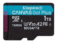 Kingston Canvas Go! Plus - Flash-minneskort - 1 TB - A2 / Video Class V30 / UHS-I U3 / Class10 - mikroSDXC UHS-I SDCG4/1TBSP