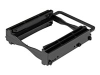 StarTech.com Dubbelt 2,5" SSD/HDD-monteringsfäste för 3,5" enhetsfack - Verktygslös installation - Adapter för lagringsfack - 3.5" to 2 x 2.5" - svart - för P/N: M2E4SFF8643, PEX4SFF8643, U2M2E125 BRACKET225PT